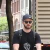 Justin Timberlake se promène avec sa femme Jessica Biel et leur fils Alias à New York le 19 aout 2017.