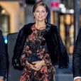 La princesse Madeleine de Suède, enceinte, au concert organisé après la session inaugurale du Parlement suédois le 12 septembre 2017 à Stockholm.