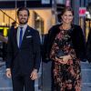 Le prince Carl Philip et la princesse Madeleine de Suède, enceinte, au concert organisé après la session inaugurale du Parlement suédois le 12 septembre 2017 à Stockholm.