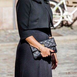 La princesse Madeleine de Suède, enceinte, lors de la session d'ouverture du Parlement à Stockholm le 12 septembre 2017.