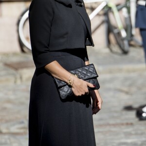 La princesse Madeleine de Suède, enceinte, lors de la session d'ouverture du Parlement à Stockholm le 12 septembre 2017.