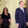 Valerie Trierweiler et Francois Hollande - Diner d'Etat en l'honneur de Mme Dilma Rousseff, présidente du Brésil au palais de l'Elysée à Paris, le 11 décembre 2012.