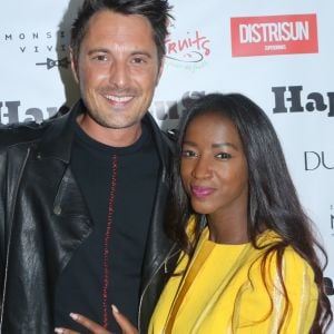 Exclusif - Vincent Cerutti et sa compagne Hapsatou Sy à la soirée de lancement du livre d'Hapsatou Sy "Partie de rien", Paris, le 08 Juin 2017. © Marc Ausset Lacroix-CVS/Bestimage