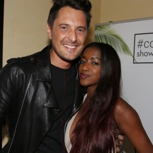 Exclusif - Vincent Cerutti et sa fiancée Hapsatou Sy lors de la soirée "Sandra and Co" pendant le 70 ème Festival International du film de Cannes, France, le 26 mai 2017. © Denis Guignebourg/Bestimage