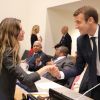 Le président de la République française Emmanuel Macron et Gisele Bündchen pendant une réunion de travail sur le pacte mondial pour l'environnement lors de la 72ème assemblée générale de l'organisation des Nations-Unis (ONU) à New York, le 20 septembre 2017. © Ludovic Marin/Pool/Bestimage