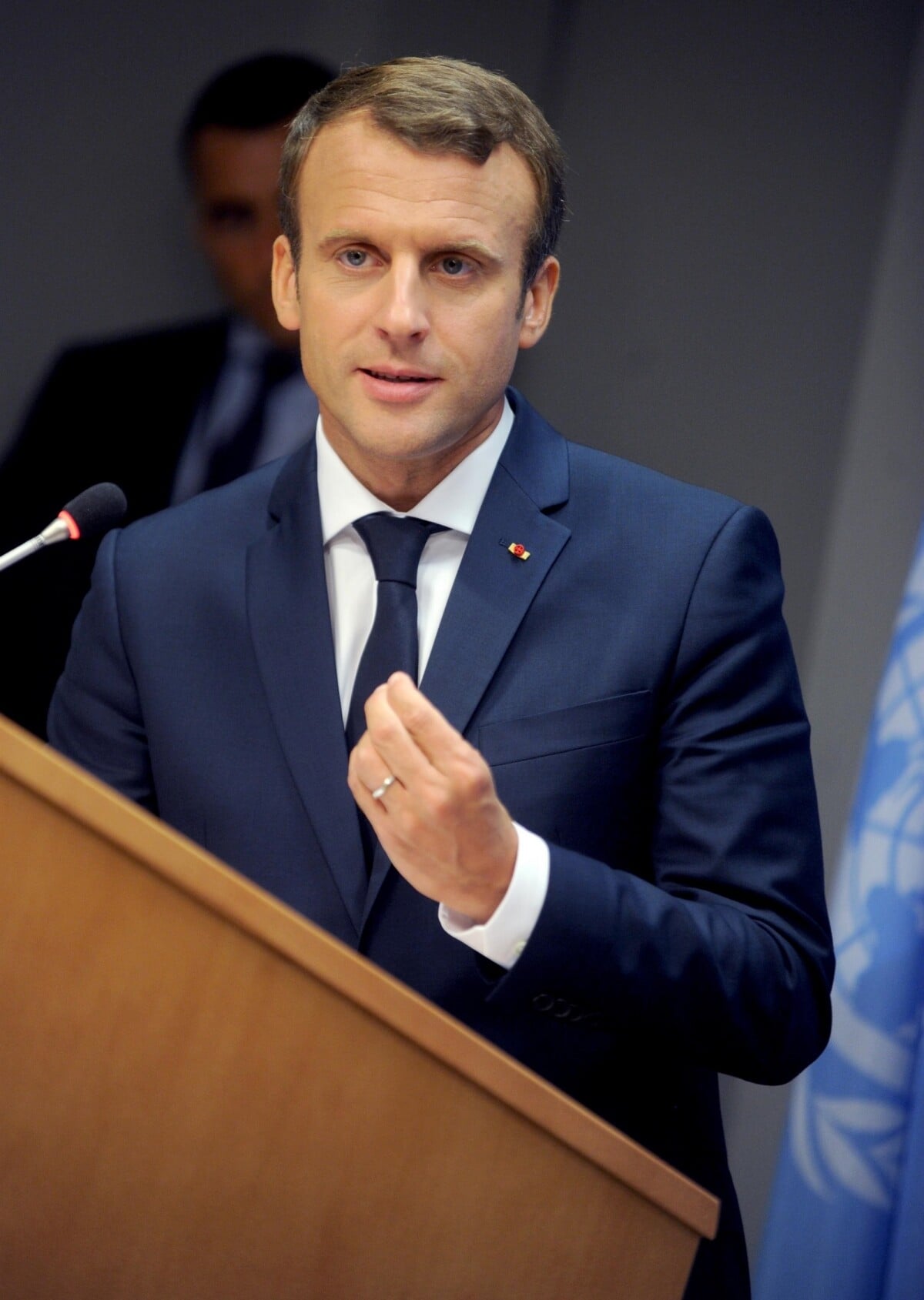 Photo : Le président de la République française Emmanuel Macron lors de ...