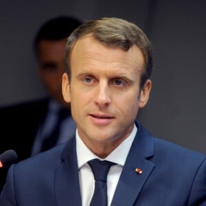 Le président de la République française Emmanuel Macron lors de la 72ème assemblée générale de l'organisation des Nations-Unis (ONU) à New York, Etats-Unis, le 19 septembre 2017.