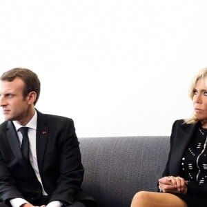 Le président de la République française Emmanuel Macron et sa femme la Première Dame Brigitte Macron (Trogneux) rencontrent la prix Nobel de la paix, Malala Yousafzai lors de la 72ème assemblée générale de l'organisation des Nations-Unis (ONU) à New York, le 20 septembre 2017. © Stéphane Lemouton/Bestimage