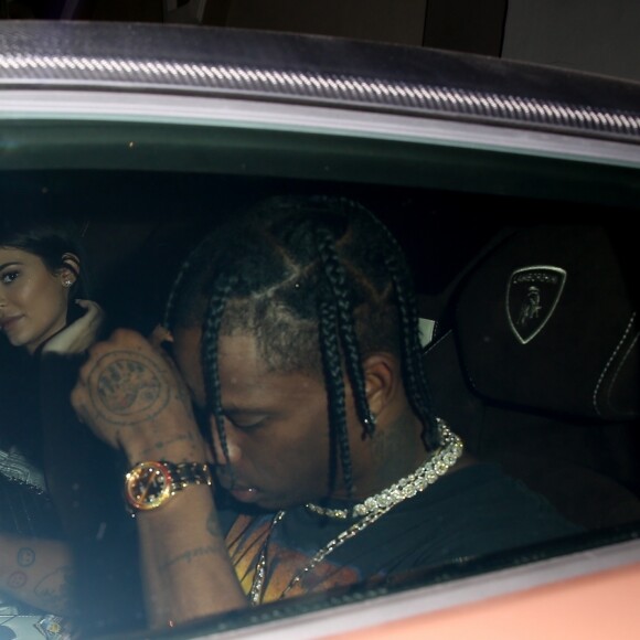 Exclusif - Kylie Jenner lors de sa soirée d'anniversaire pour ses 20 ans le 10 août 2017 à Los Angeles, où elle était accompagnée de son petit ami Travis Scott. Le jeune couple attend une petite fille, son premier enfant, pour 2018.