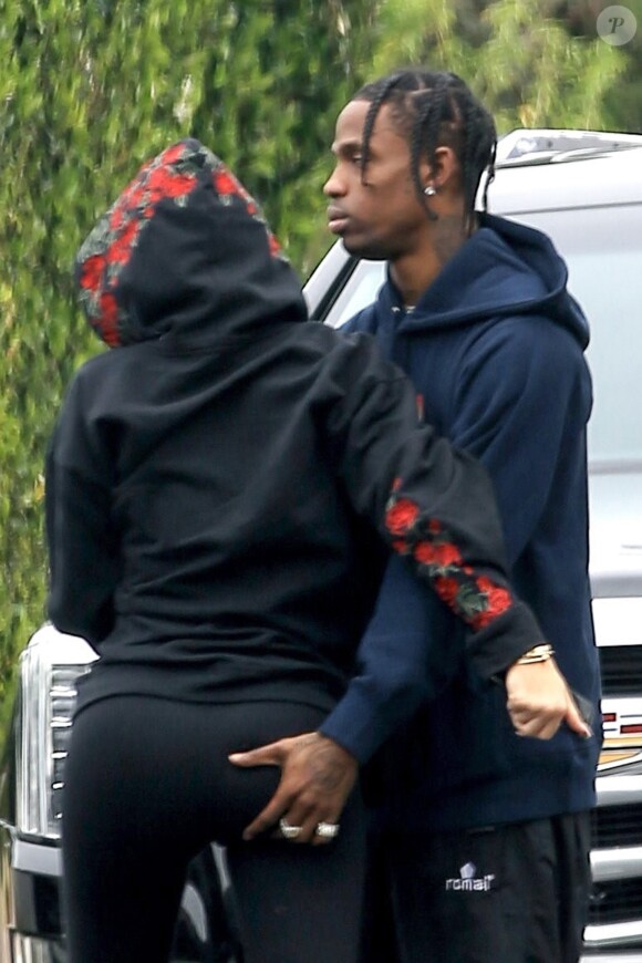 Exclusif - Kylie Jenner et Travis Scott, très amoureux ici le 31 mai 2017 à Los Angeles, vont avoir un enfant en 2018.