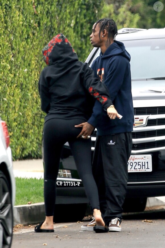 Exclusif - Kylie Jenner et Travis Scott, très amoureux ici le 31 mai 2017 à Los Angeles, vont avoir un enfant en 2018.