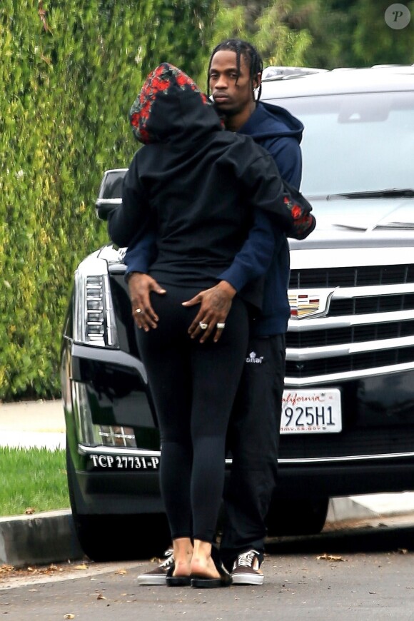 Exclusif - Kylie Jenner et Travis Scott, très amoureux ici le 31 mai 2017 à Los Angeles, vont avoir un enfant en 2018.