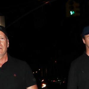 Bruce Willis, Edward Norton au Socialista à New York le 23 septembre 2017 pour le dîner de fiançailles de Quentin Tarantino et sa compagne Daniella Pick.