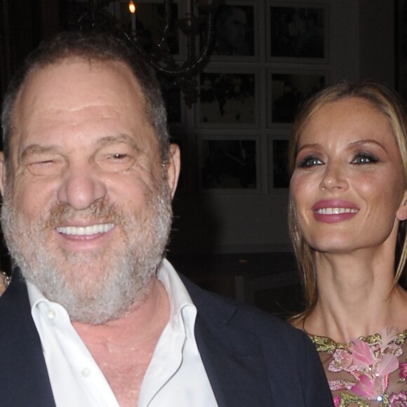 Harvey Weinstein et son épouse Georgina Chapman au Socialista à New York le 23 septembre 2017 pour le dîner de fiançailles de Quentin Tarantino et sa compagne Daniella Pick.