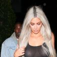 Exclusif - Kim Kardashian et son mari Kanye West sont allés diner en amoureux au restaurant Giorgio Baldi à Santa Monica le 23 septembre 2017