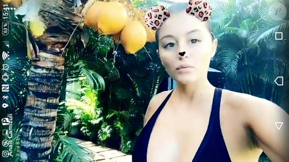 Anais Camizuli en vacances à Maurice, septembre 2017, Snapchat