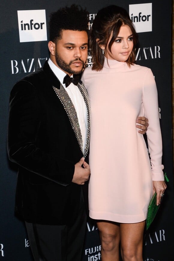Selena Gomez et son compagnon The Weeknd lors de la soirée "ICONS By C. Roitfeld" à New York le 8 septembre 2017.