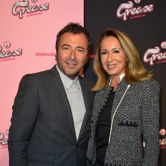 Bernard Montiel et Nicole Coullier - Générale de la comédie musicale "Grease" au Théâtre Mogador, à Paris, le 28 septembre 2017. © Coadic Guirec/Bestimage