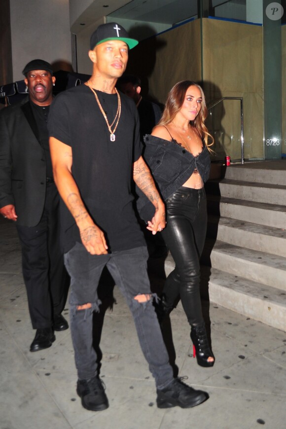 Chloe Green et son compagnon Jeremy Meek sont allés diner en amoureux au restaurant Catch à West Hollywood, le 22 septembre 2017