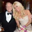 Hugh Hefner (86 ans), patron de Playboy a epouse Crystal Harris (26 ans) dans le cadre d'une ceremonie intime à la celebre Playboy Mansion a Los Angeles le 31 Decembre 2012.