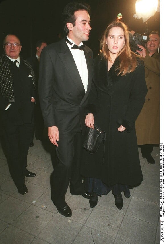 Anthony Delon et Mathilde Seigner aux César 1996