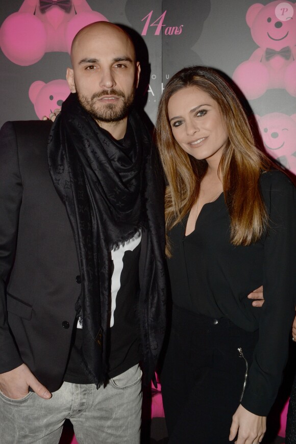 Exclusif - Clara Morgane et son mari Jérémy Olivier - Le Pink Paradise fête ses 14 ans à Paris le 14 janvier 2016.