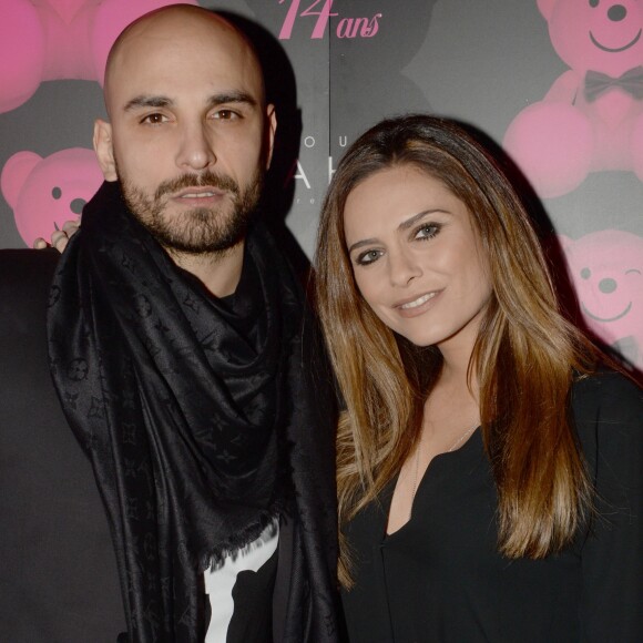 Exclusif - Clara Morgane et son mari Jérémy Olivier - Le Pink Paradise fête ses 14 ans à Paris le 14 janvier 2016.