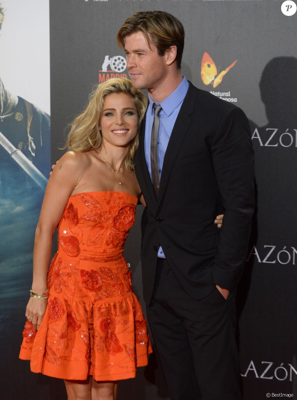 Chris Hemsworth et sa femme Elsa Pataky - Avant-première du film In The ...