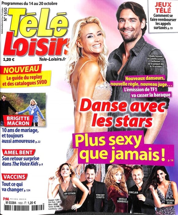 Magazine "Télé-Loisirs" en koisques le 9 octobre 2017.