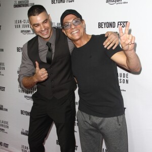 Jean-Claude Van Damme et son fils Kristopher Van Varenberg à la projection de la série 'Jean-Claude Van Johnson' à l'Egyptien Theatre à Hollywood, le 9 octobre 2017 © Chris Delmas/Bestimage