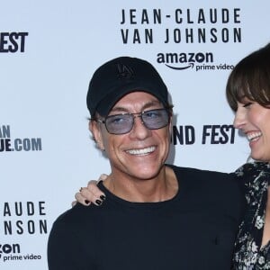 Jean-Claude Van Damme et Kat Foster à la projection de la série 'Jean-Claude Van Johnson' à l'Egyptien Theatre à Hollywood, le 9 octobre 2017 © Chris Delmas/Bestimage