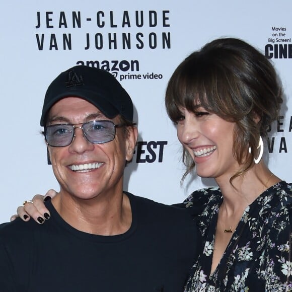 Jean-Claude Van Damme et Kat Foster à la projection de la série 'Jean-Claude Van Johnson' à l'Egyptien Theatre à Hollywood, le 9 octobre 2017 © Chris Delmas/Bestimage