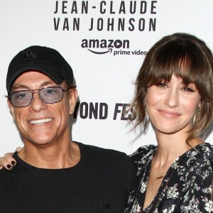 Jean-Claude Van Damme et Kat Foster à la projection de la série 'Jean-Claude Van Johnson' à l'Egyptien Theatre à Hollywood, le 9 octobre 2017 © Chris Delmas/Bestimage