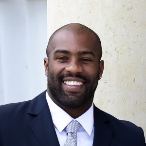 Teddy Riner - Le président de la République française a reçu les membres de la délégation française de Paris2024 ainsi que ses deux prédécesseurs au palais de l'Elysée à Paris, France, le 16 septembre 2017. © Stéphane Lemouton/Bestimage