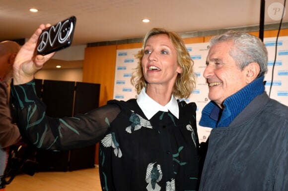 Alexandra Lamy et Claude Lelouch au lancement de la 11e édition du Pasteurdon à l'institut Pasteur à Paris le 11 octobre 2017. © Coadic Guirec / Bestimage