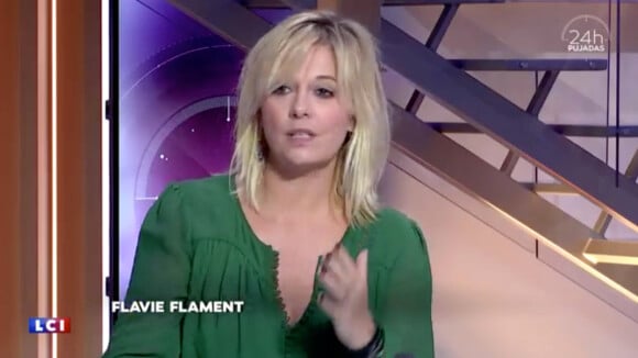 Flavie Flament réagit à l'affaire Harvey Weinstein qui secoue Hollywood dans 24h Pujadas sur LCI, le 11 octobre 2017.