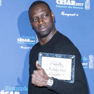 Omar Sy (nommé pour le César du Meilleur Acteur pour "Chocolat") - Déjeuner des nommés aux César 2017 au restaurant Fouquet's à Paris, le 4 février 2017. © Olivier Borde/Bestimage  People at the 2017 Cesar Nominees Lunch at the Fouquet's restaurant in Paris, on February 4, 2017.04/02/2017 - Paris