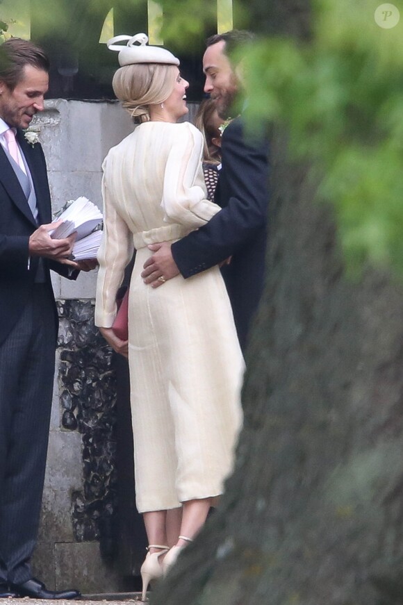 James Middleton et Donna Air au mariage de Pippa Middleton et James Matthews à Englefield dans le Berkshire le 20 mai 2017.