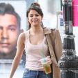 Selena Gomez sur le tournage du prochain film Woody Allen à New York, le 21 septembre 2017.
