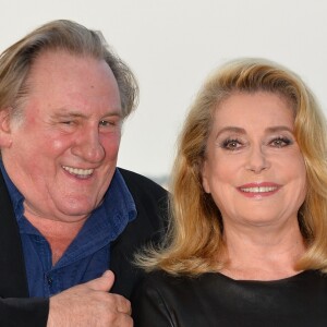 Gérard Depardieu et Catherine Deneuve - 10e Festival du Film Francophone d'Angoulême. Le 25 août 2017 © Coadic Guirec / Bestimage