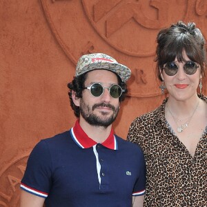 Sylvain Quimène et sa compagne Daphné Bürki - People au village des Internationaux de France de tennis de Roland Garros à Paris, le 7 juin 2014.