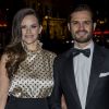 Le prince Carl Philip et la princesse Sofia de Suède au dîner annuel annuel de l'association Project Playground, à Stockholm le 20 octobre 2017