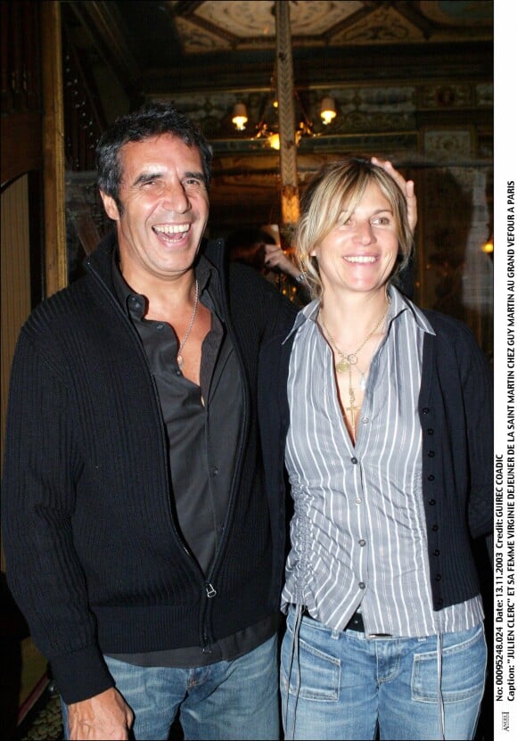 Julien Celrc et Virginie Coupérie-Eiffel à Paris, le 13 novembre 2003.