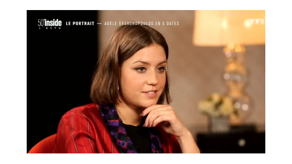 Adèle Exarchopoulos parle de son bébé dans 50' Inside sur TF1 le 28 octobre 2017.