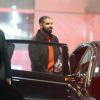 Exclusif - Le rappeur Drake quitte son Hôtel à Toronto après avoir assisté au match de basket des Toronto Raptors le 21 octobre 2017.