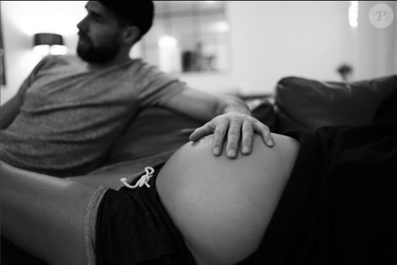 Luka Karabatic et Jeny Priez, enceinte. Octobre 2017.