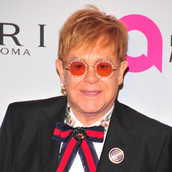 Elton John à la soirée caritative annuelle de l'Elton John AIDS Foundation en la Cathédrale Saint-Jean le Théologien à New York, le 7 novembre 2017.