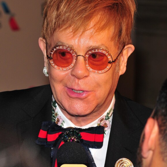 Elton John à la soirée caritative annuelle de l'Elton John AIDS Foundation en la Cathédrale Saint-Jean le Théologien à New York, le 7 novembre 2017.