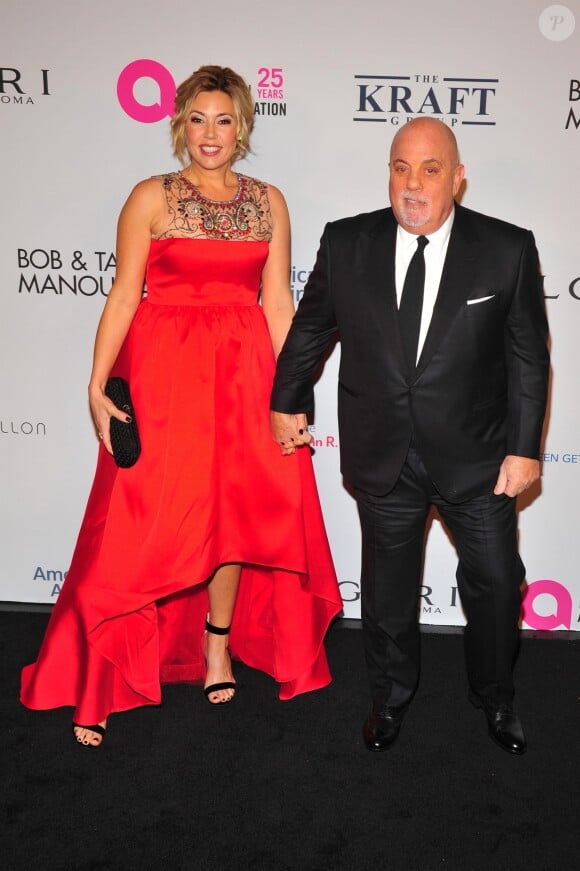 Alexis Roderick et son mari Billy Joel à la soirée caritative annuelle de l'Elton John AIDS Foundation en la Cathédrale Saint-Jean le Théologien à New York, le 7 novembre 2017.