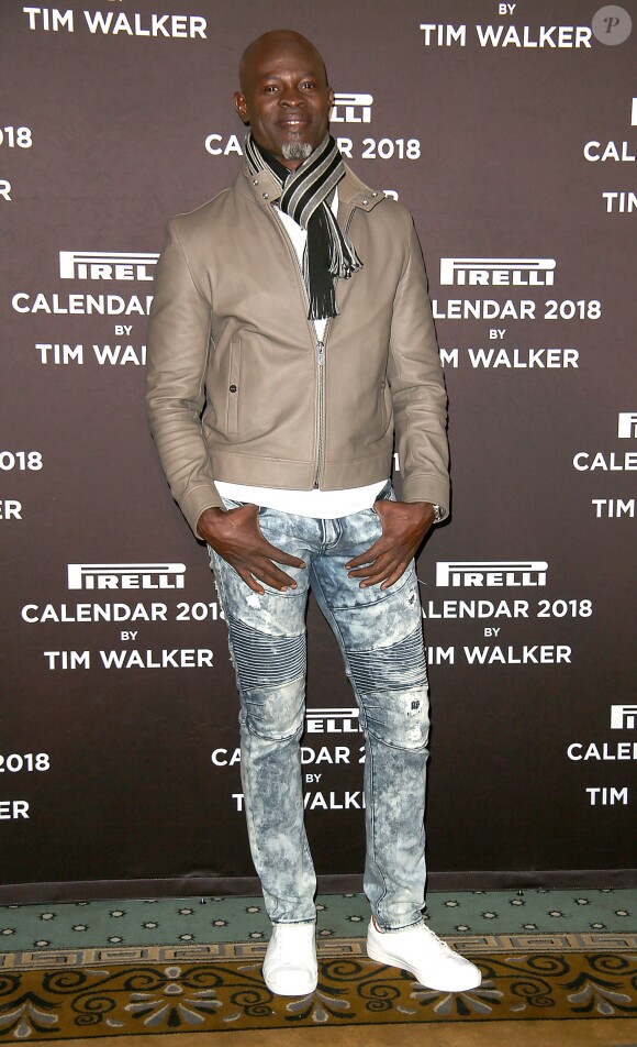 Djimon Hounsou - Conférence de presse de lancement du Calendrier Pirelli à New York le 10 novembre 2017. © Sonia Moskowitz/Globe Photos via ZUMA Wire / Bestimage